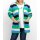 Long cardigan with block stripes, multicolour