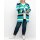 Long cardigan with block stripes, multicolour