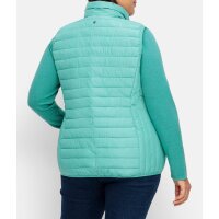 Steppweste m.gestreiftem Innenfutter, aqua