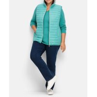 Steppweste m.gestreiftem Innenfutter, aqua