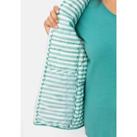 Steppweste m.gestreiftem Innenfutter, aqua