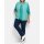 Steppweste m.gestreiftem Innenfutter, aqua