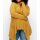 Cardigan with scarf collar, mustard yellow