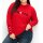 Kapuzenpullover mit Wordingprint, mohnrot