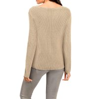 Pullover m. Stickereien, sand