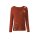 Sweter z haftem, rdzawoczerwony