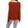 Sweter z haftem, rdzawoczerwony
