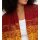Cardigan with scarf collar, wine red / yellow