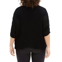 Marken-Bolero-Strickjacke, schwarz