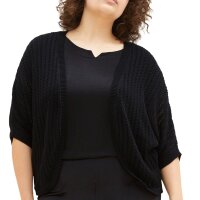 Marken-Bolero-Strickjacke, schwarz