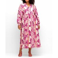 Maxi dress with allover print TIGER, pink