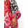 Płaszcz kimono satynowy Zebra, wzór różowy