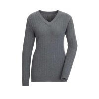 Merino-Kaschmir-Pullover, grau-meliert