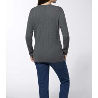 Merino-Kaschmir-Pullover, grau-meliert