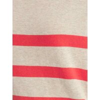 Bluza w paski, beżowo-pomarańczowa