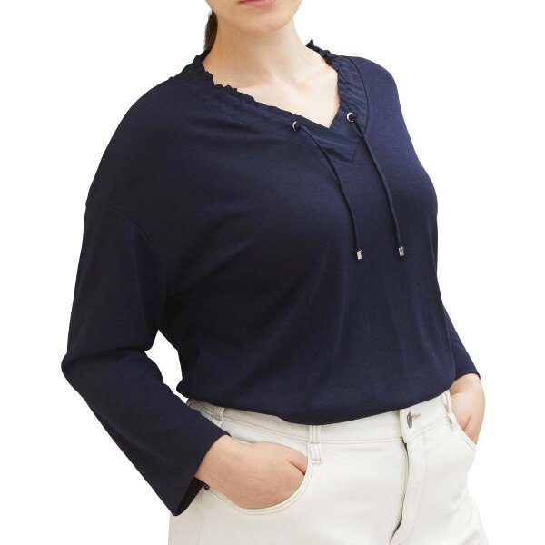 Shirt with cord, dark blue