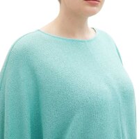 Marken-3/4-Arm-Strickshirt, türkis