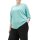 Marken-3/4-Arm-Strickshirt, türkis