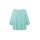 Marken-3/4-Arm-Strickshirt, türkis