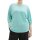 Marken-3/4-Arm-Strickshirt, türkis