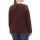Marken-V-Pullover, bordeaux-meliert