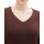 Marken-V-Pullover, bordeaux-meliert