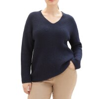 V-neck sweater, dark blue