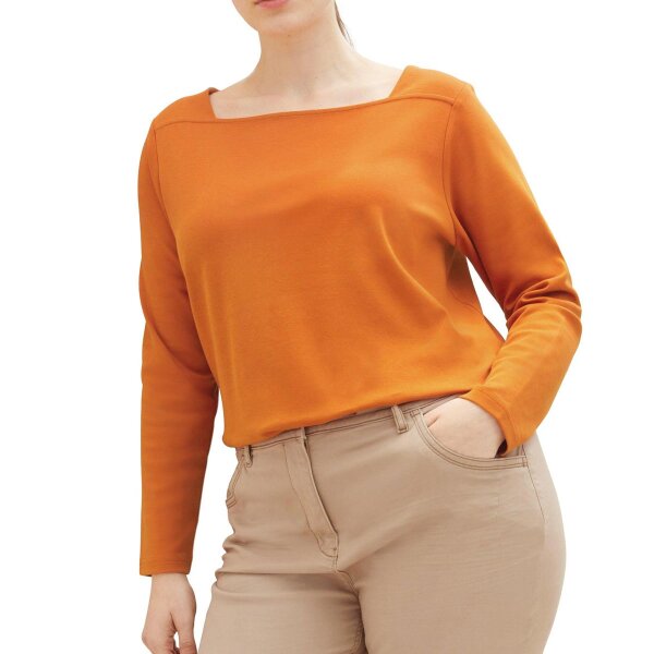 Square cut shirt, rust orange