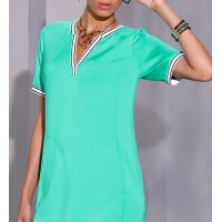Sukienka z elastycznej dzianiny z brokatowym paskiem, miętowo-zielona