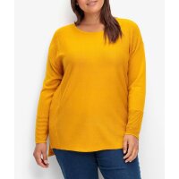 Pullover m. Seitenschlitze, curry
