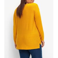 Sweter z rozcięciami po bokach, curry