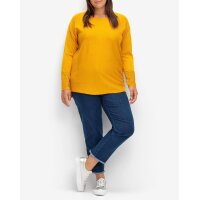 Sweter z rozcięciami po bokach, curry