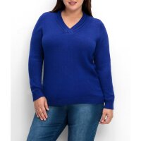 Dekolleté-Pullover, royalblau