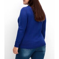 Dekolleté-Pullover, royalblau