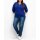 Dekolleté-Pullover, royalblau