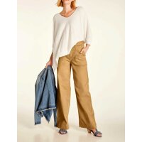 Poncho sweater with cashmere, offwhite