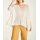 Poncho sweater with cashmere, offwhite