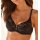 Underwire lace bra, glitter accesories, black