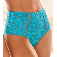 High waist lace slip, glitter details, turquoise