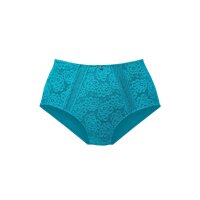 High waist lace slip, glitter details, turquoise
