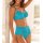 High-Waist-Spitzen-Slip m. Glitzeraccessoire, türkis