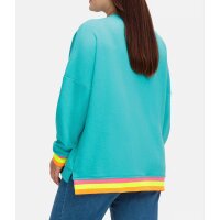 Marken-Sweatshirt, türkis-bunt
