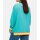 Marken-Sweatshirt, türkis-bunt