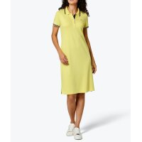 Modal dress with polo collar, lemon