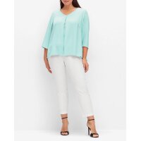 3/4-Ärmel-Bluse m.Plisseefalten, mint