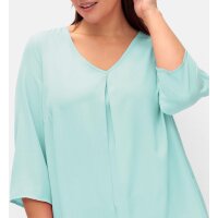 3/4-Ärmel-Bluse m.Plisseefalten, mint