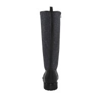 Leather-felt-boots, black-grey