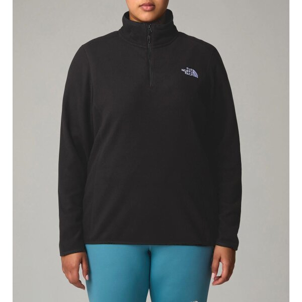 Marken-Fleece-Pullover, schwarz