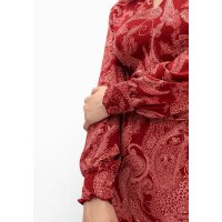Marken-Jerseykleid m. Paisleydruck, weinrot