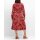Marken-Jerseykleid m. Paisleydruck, weinrot